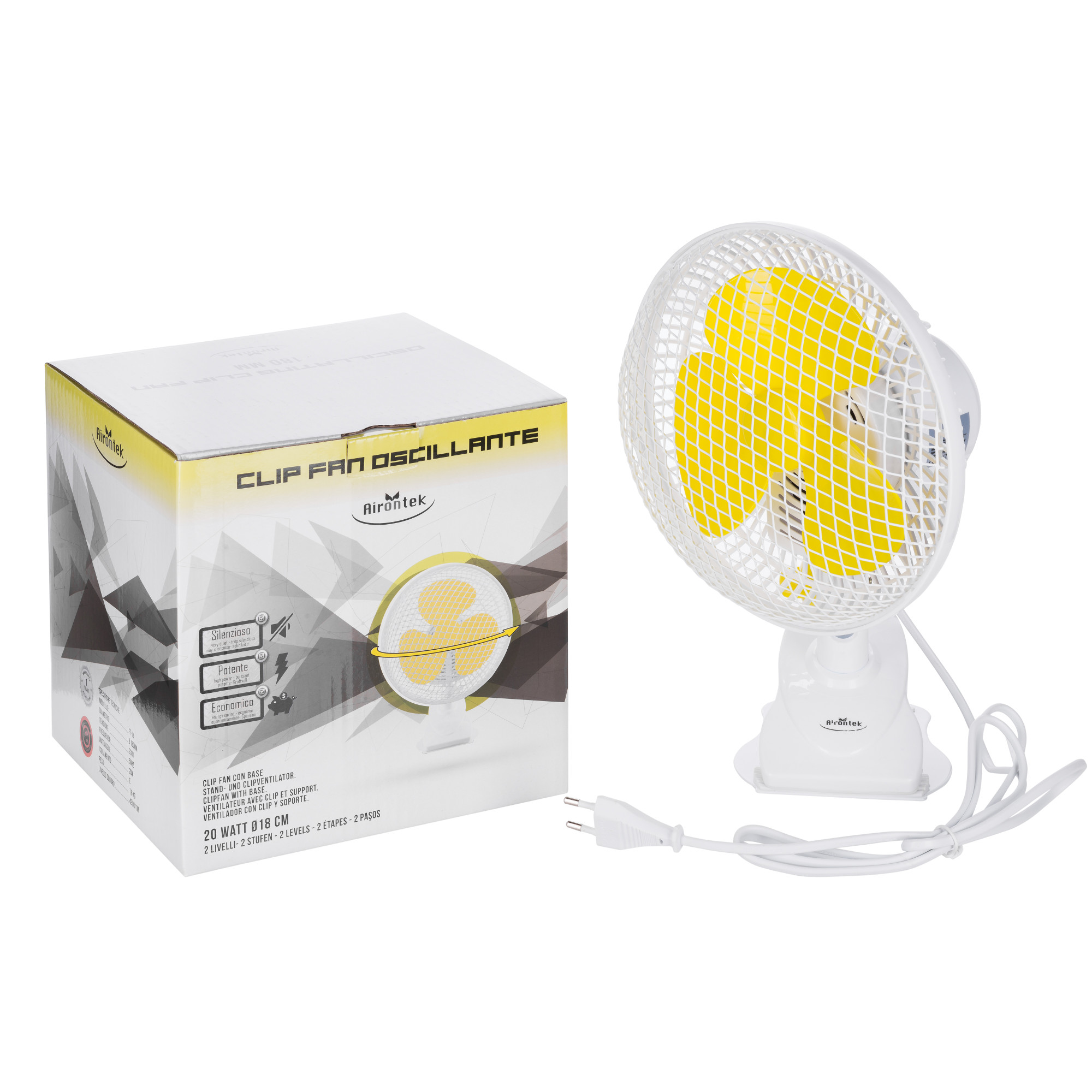 Wentylator oscylacyjny Airontek W20 z klipsem 2 biegi